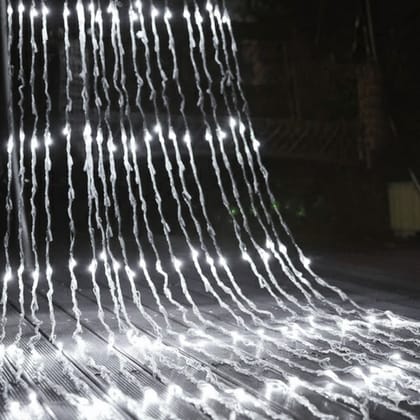 GLOWSERIE Starry Drop Curtain String Lights with Multiple Lighting Modes for Bedroom, Living Room, Balcony, Stage and Event Decoration