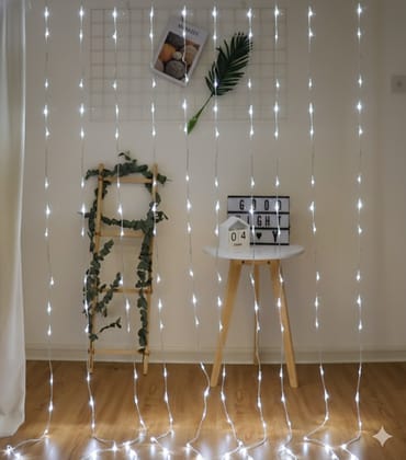 GLOWSERIE Energy-Efficient LED Hanging Curtain Lights, Perfect for Window, Wall Backdrop, Birthday Party, Wedding and Diwali Decor