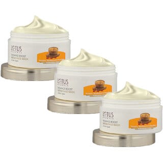 Lotus Herbals Radiance Boost Ubtan Face Mask  Turmeric Sandalwood And Rose Water  100Gm  (Pack Of 3)