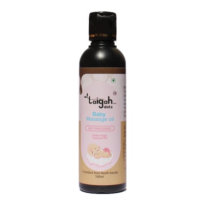Taigah dotz Baby Massage Oil- Hot Processed Extra Virgin Coconut Oil, 100ml
