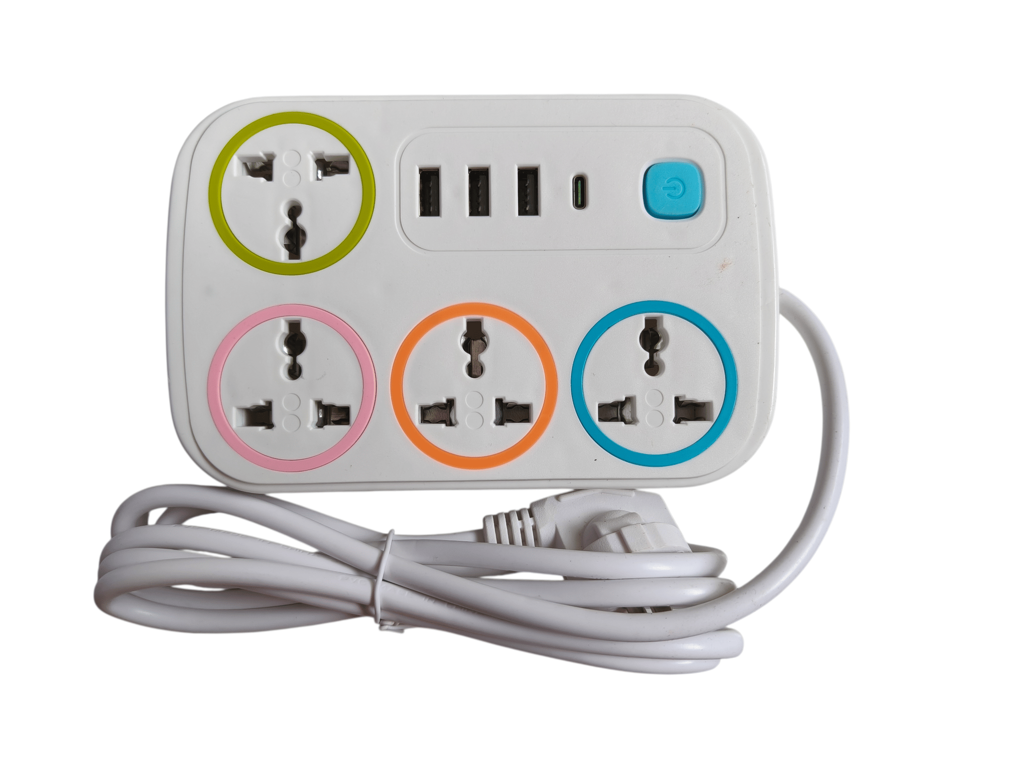 OmniCharge 4-Socket Universal Power Hub with 20W USB-C Fast Charging