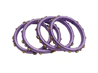 Silk Thread Bangles with Kundans Silk Thread Bangles with Kundans