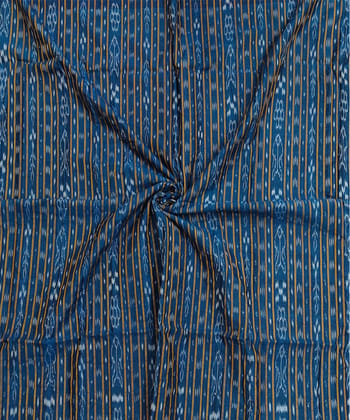 2.5m Blue Sambalpuri Handwoven Single Ikat Shirting Materials SFCSHI2272