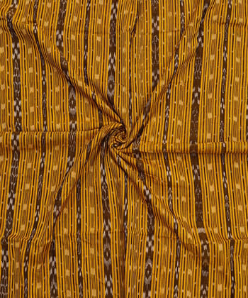 2.5m Yellow Sambalpuri Handwoven Single Ikat Shirting Materials SFCSHI2274