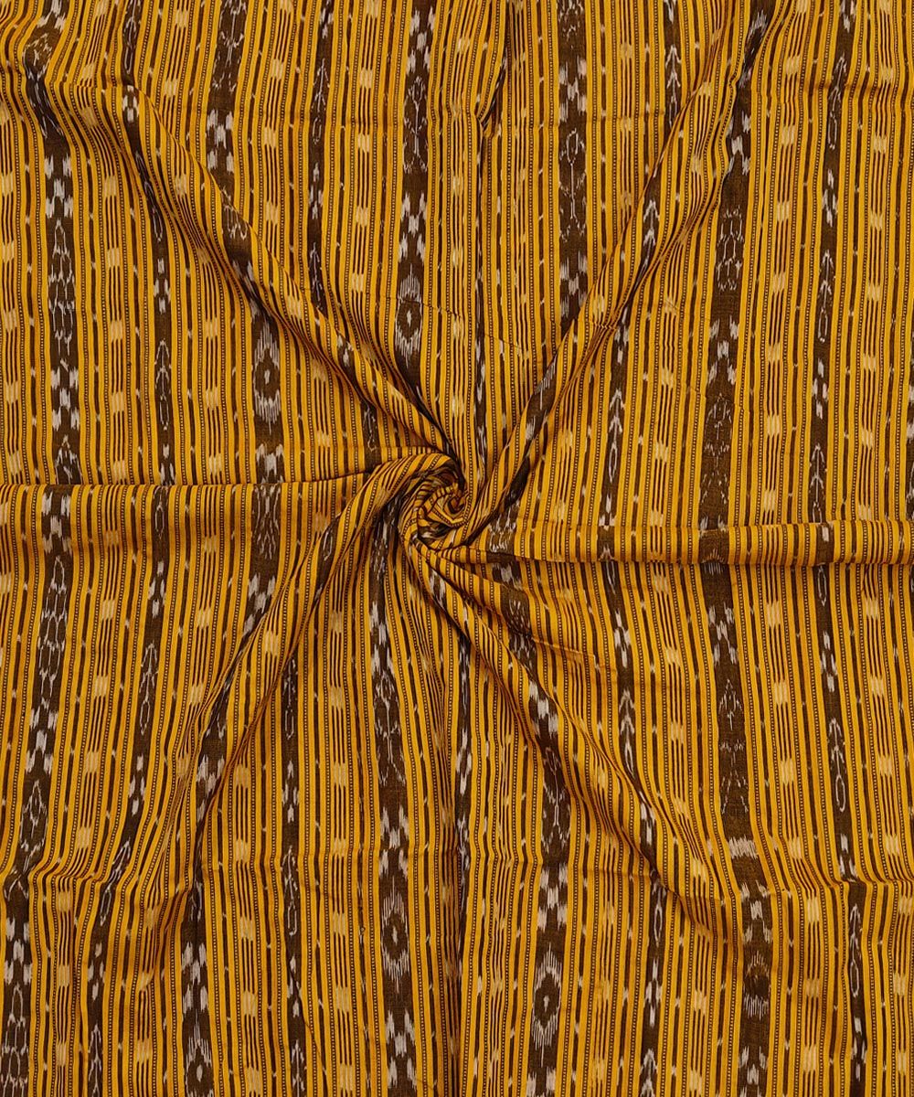 2.5m Yellow Sambalpuri Handwoven Single Ikat Shirting Materials SFCSHI2274