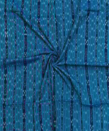 2.5m Blue Sambalpuri Handwoven Single Ikat Shirting Materials SFCSHI2275