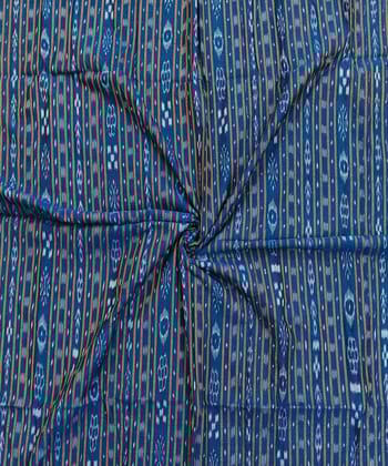 2.5m Blue Sambalpuri Handwoven Single Ikat Shirting Materials SFCSHI2277