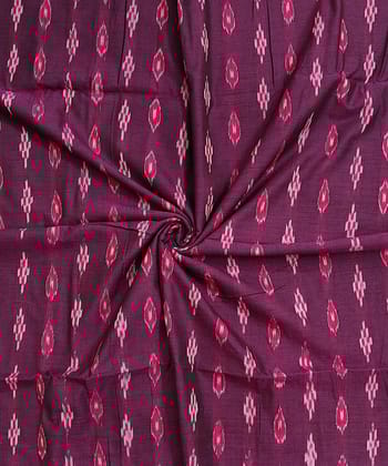 2.5m Purple Sambalpuri Handwoven Single Ikat Shirting Materials SFCSHI2291