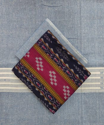 Blue Sambalpuri Handwoven Single Ikat Suit SFCSUT1951