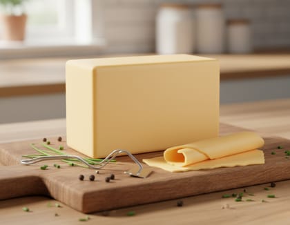 Mishti Gourmet Premium Artisanal Processed Cheddar Cheese Block 1KG