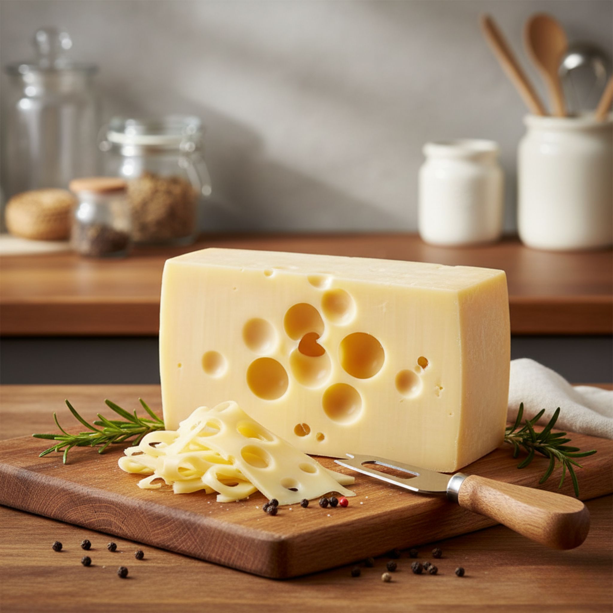 Mishti Gourmet Premium Artisanal Emmental Cheese Block 1KG