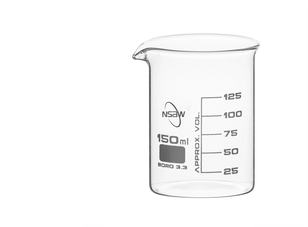 NSAW 150 ml Borosilicate Glass Beaker with Graduations