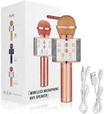  Wireless Bluetooth Karaoke Microphone with Multi-color mike for Singing