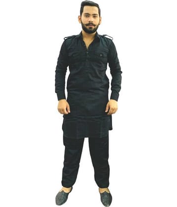 Preen Blue Cotton Pathani Suit Single Pack