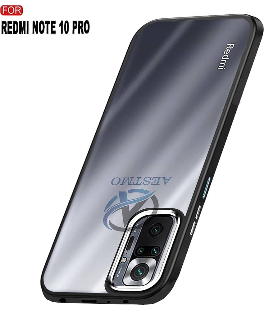 AESTMO - Transparent Polycarbonate Plain Cases Compatible For Xiaomi Redmi Note 10 Pro ( Pack of 1 )