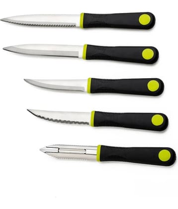 iview kitchenware Multicolor Stainless Steel Knife Set Blade Length 12 cm ( Pack of 5 )