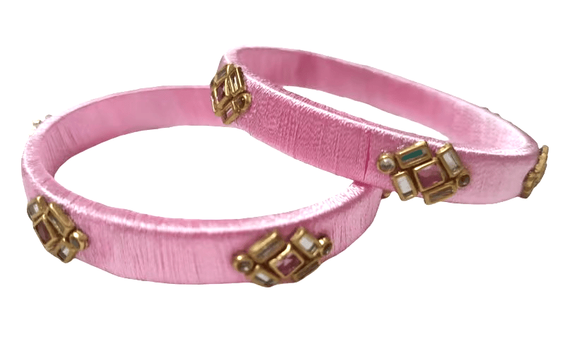 Pink Thread Bangles for Women - Bangles & Bracelets | Buy online on ZillyBuy
