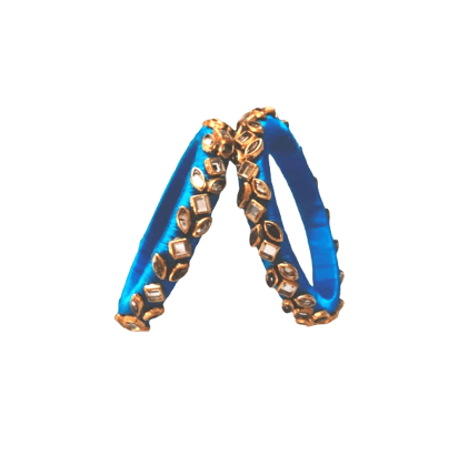Blue Silk Thread Bangles