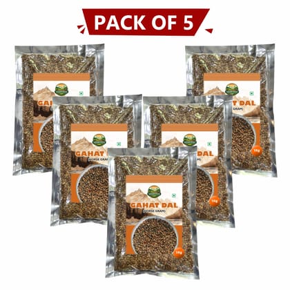 Pahadi Gahat Dal 1 kg Pack of 5 by Thalisain Potato Producer Company - Power of the Hills in Every Grain