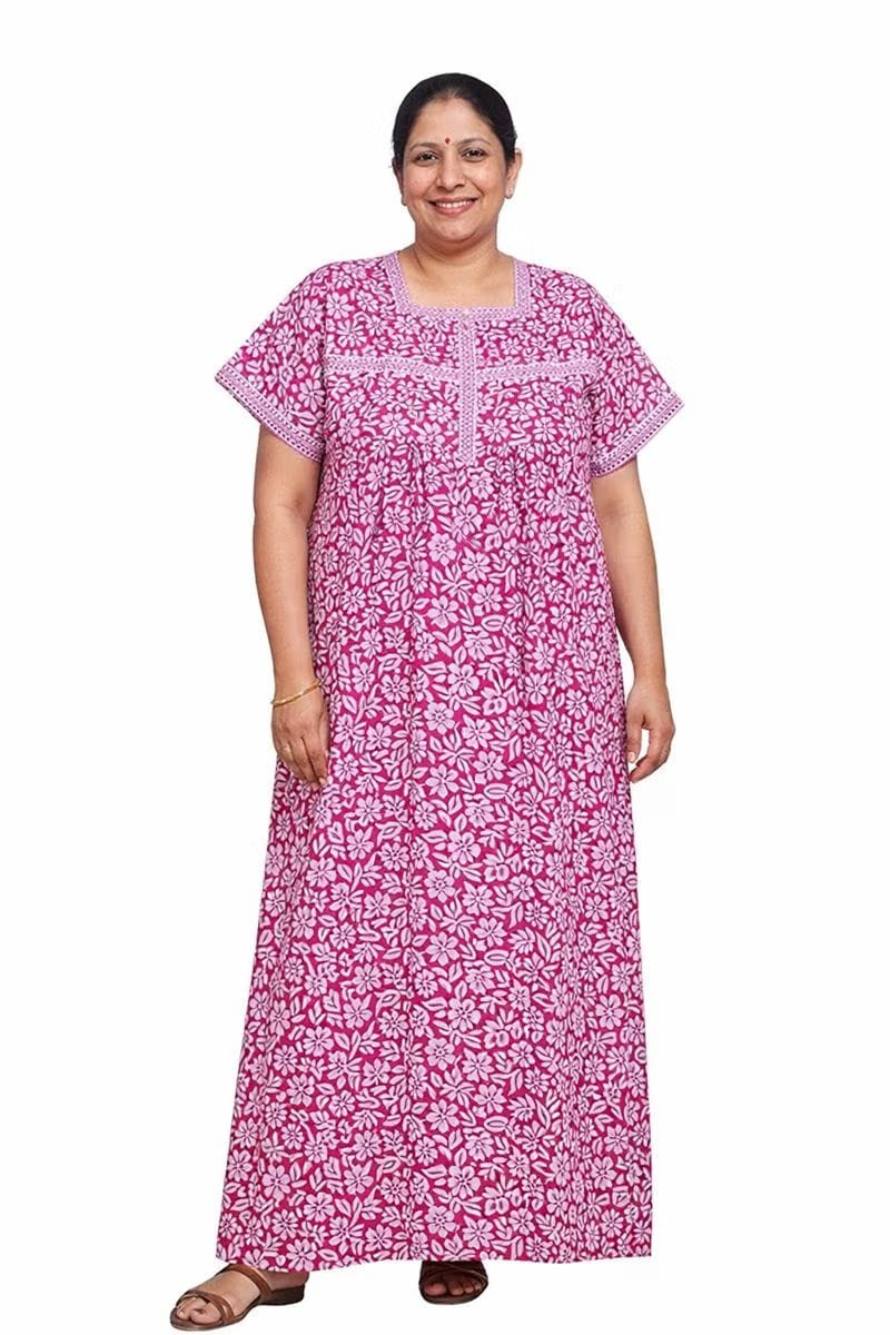 plus size cotton nighty for women
