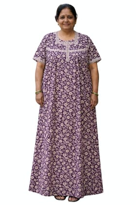 knee length nighty for women pure cotton Large Size-10XL size