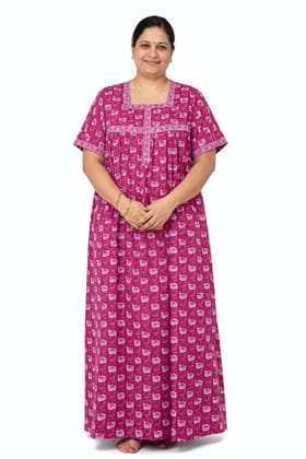 nighties for women pure cotton full sleeves
