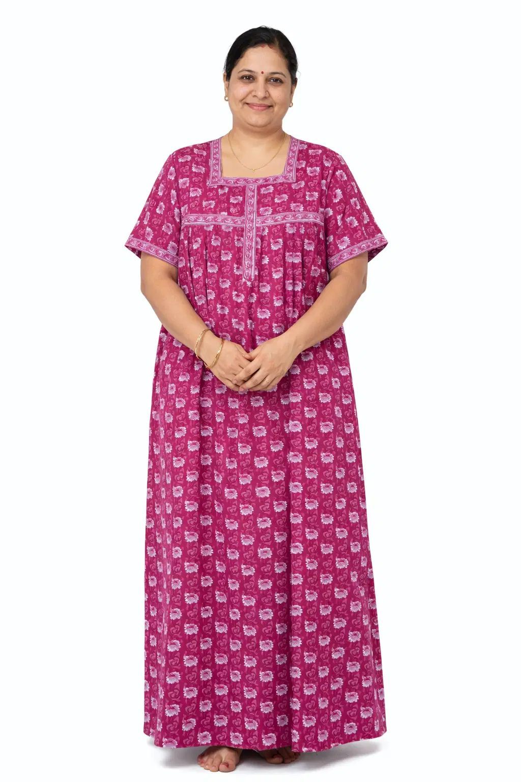 nighties for women pure cotton full sleeves