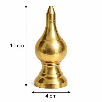 Brass Temple Top Kalash – Small (4 cm × 10 cm) – Gopuram Kalasam – Thazhikakkudam – Pure Brass Temple Kalash – 4 Inch – Chhotee Dibiya Brass Temple Top Kalash – Small (4 cm × 10 cm) – Gopuram Kalasam – Thazhikakkudam – Pure Brass Temple Kalash – 4 Inch – Chhotee Dibiya