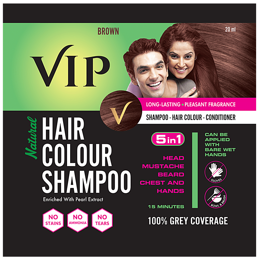 Vip Hair Colour Shampoo, 20 Ml Brown