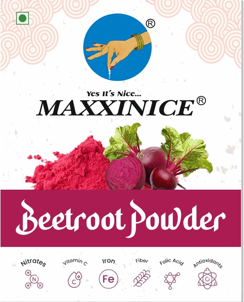 MAXXINICE Beetroot Powder - Natural Superfood with Nitrates, Vitamin C, Iron & Antioxidants