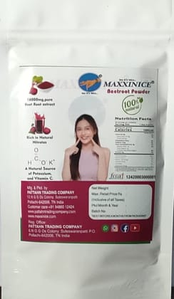 MAXXINICE Beetroot Powder - Natural Superfood with Nitrates, Vitamin C, Iron & Antioxidants