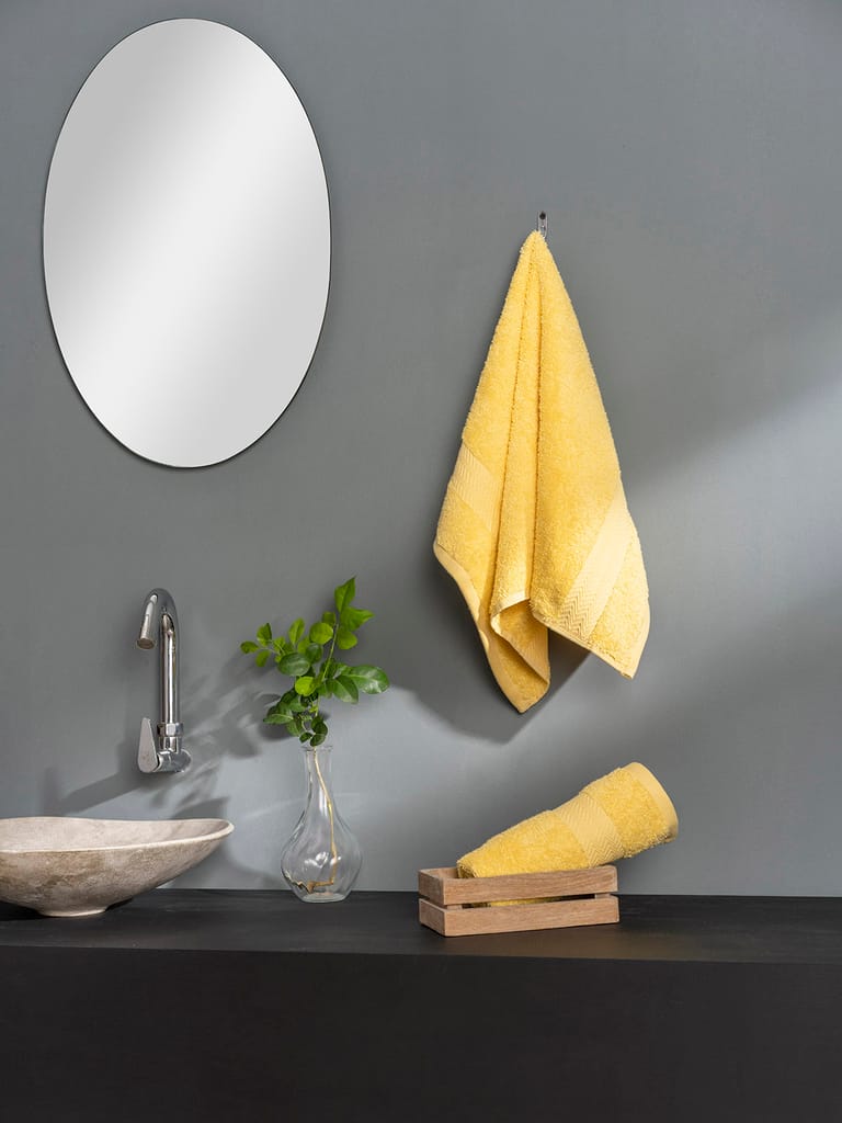DDecor 100% Premium Cotton Hand Towel | Plain 500TC | Zero Twist with High Absorbency | Perfect for Everyday Use | Brio Collection | 40 CM X 60 CM