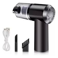 2 in 1 Rechargeable Electric Portable Mini Vacuum Cleaner with Brush Nozzle & Flat Collector Nozzle – Dust Collection & Lighting – 120W High-Power Handheld Wireless Vacuum Cleaner for Car & Home Cleaning