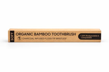 EcoWorld Organic Bamboo Toothbrush – Soft Charcoal Bristles (Eco-Friendly & Biodegradable)