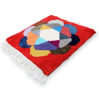 Eluru-Premium Handcrafted Multicolor Shaggy Rug | Soft Designer Floor Mat with Tassels | Anti-Slip Decorative Carpet for Living Room, Bedroom & Entrance Eluru-Premium Handcrafted Multicolor Shaggy Rug | Soft Designer Floor Mat with Tassels | Anti-Slip Decorative Carpet for Living Room, Bedroom & Entrance