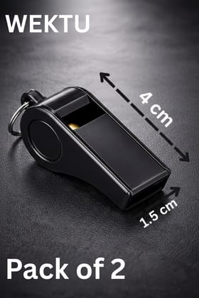 WEKTU Pack of 2 Professional Sports Whistles – Durable, Loud & Lightweight with Neck Lanyard