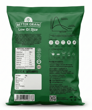 Better Grain Low GI Rice - 100% Natural, Diabetes-Friendly & Heart-Healthy
