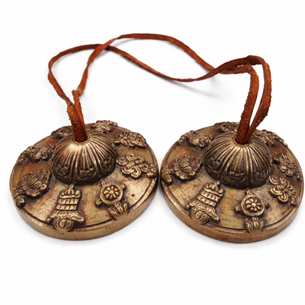 Brass & Kansa Tingsha Bell Tibetan Manjeera For Meditation & Healing