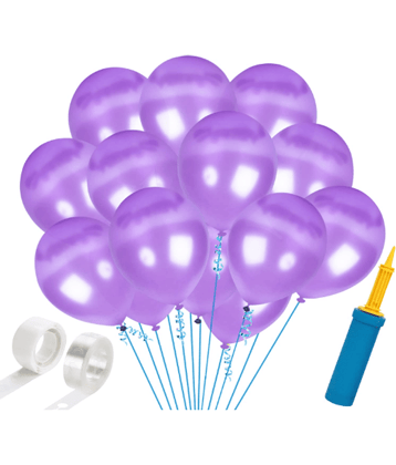 Jolly Party  Purple  HD metallic Balloons -103Pcs