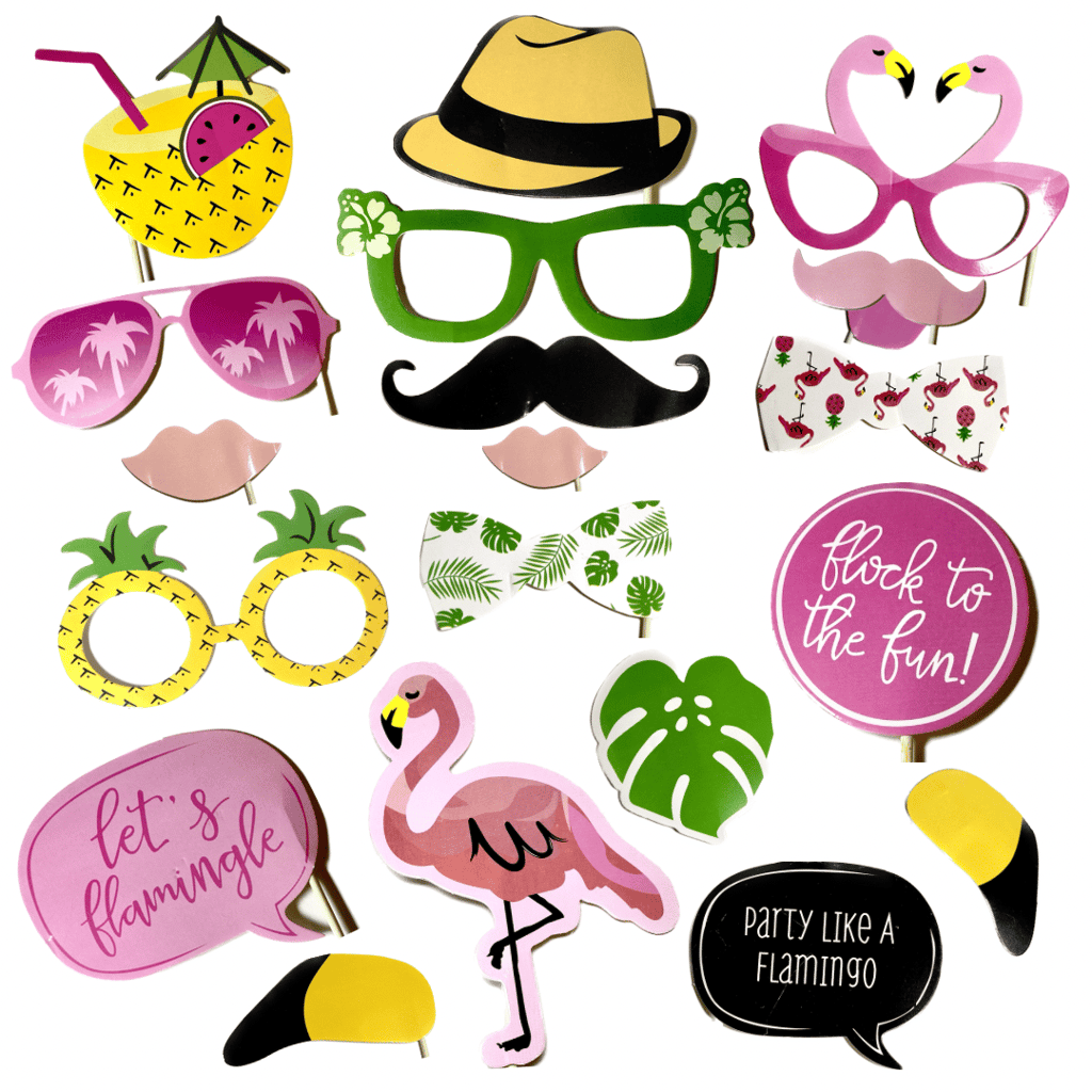 Tropical Flamingo Theme Birthday Party Photo Props - Party and Festive Needs | Buy online on ZillyBuy