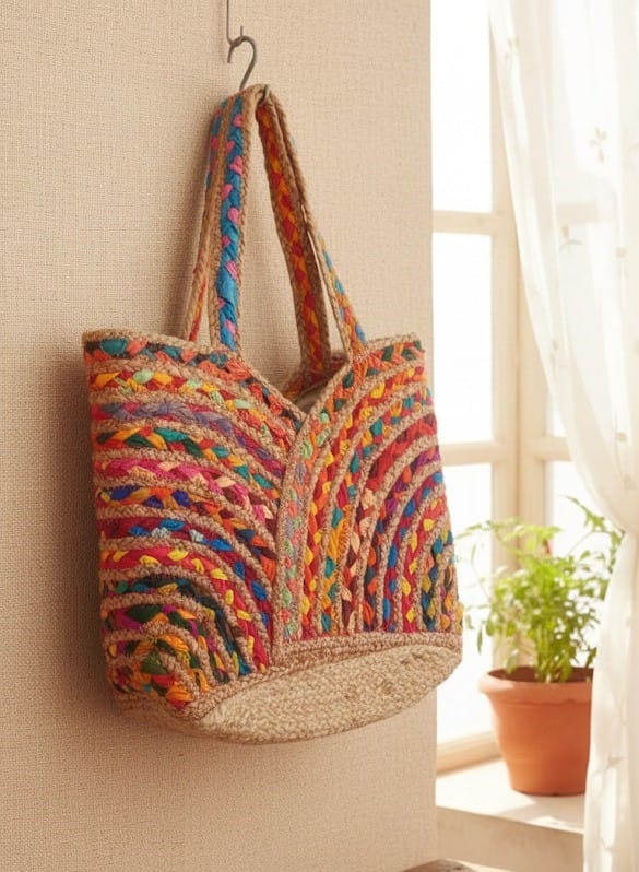 Handwoven Multi Colour Jute Side Bag - Handbags | Buy online on ZillyBuy
