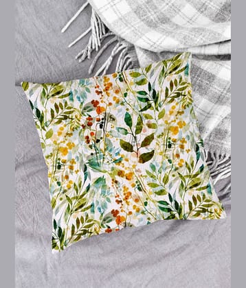 Houzzcode - Water Repellent Green Polyester Pillow Covers 40x40x3 ( Pack of 1 )