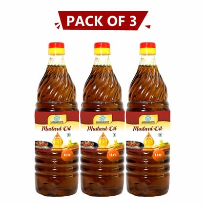 Mustard Oil, Pack of 3, 3 Ltr.
