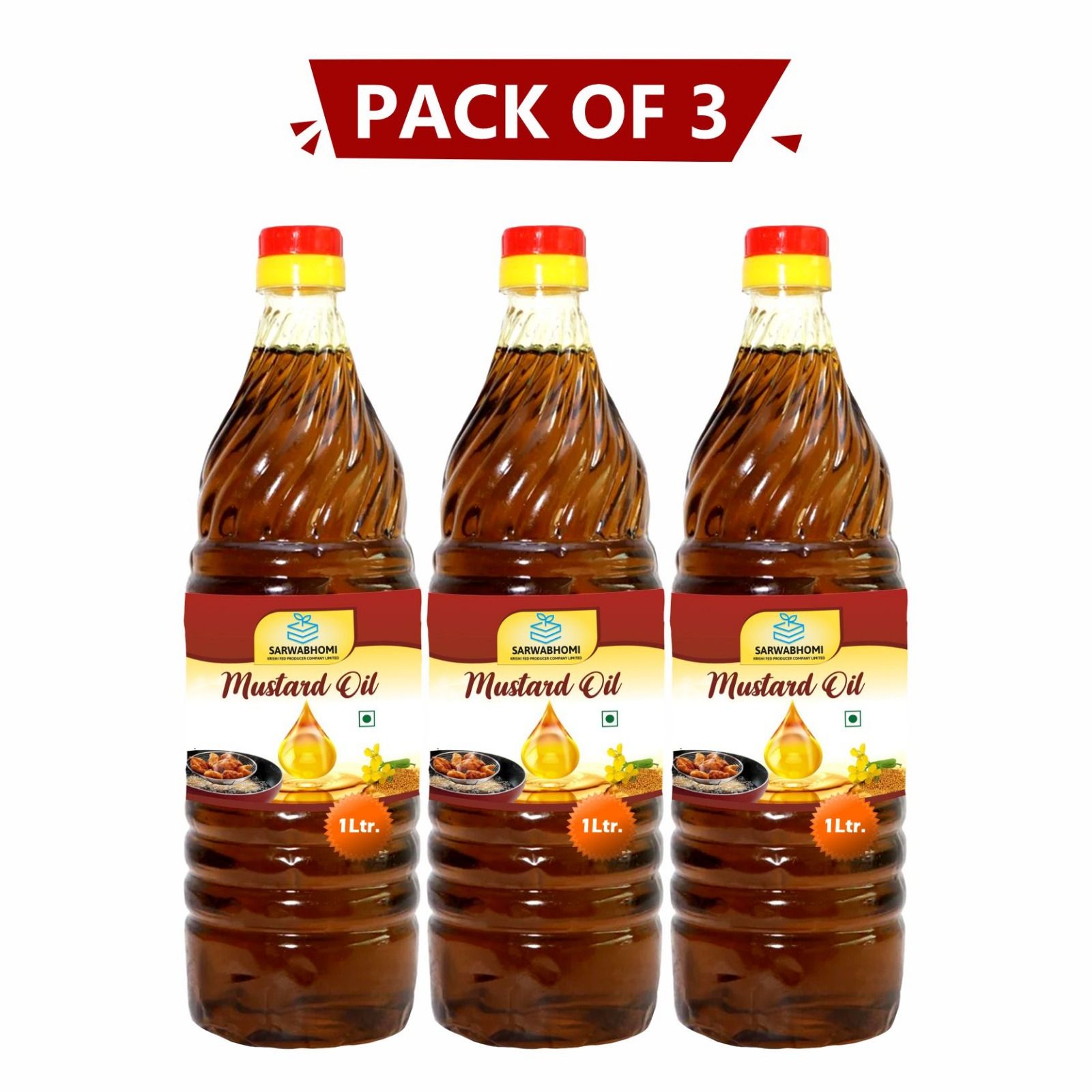 Mustard Oil, Pack of 3, 3 Ltr.