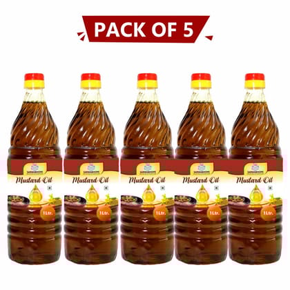 Mustard Oil, Pack of 5, 5 Ltr