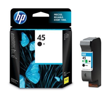 HP 45 Black Original Ink Cartridge (51645AA) for HP DeskJet 450, 450C, 450CI, 450G, 450CBI Printers