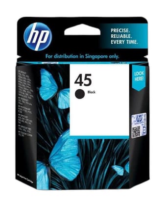 HP 45 Black Original Ink Cartridge (51645AA) for HP DeskJet 450, 450C, 450CI, 450G, 450CBI Printers