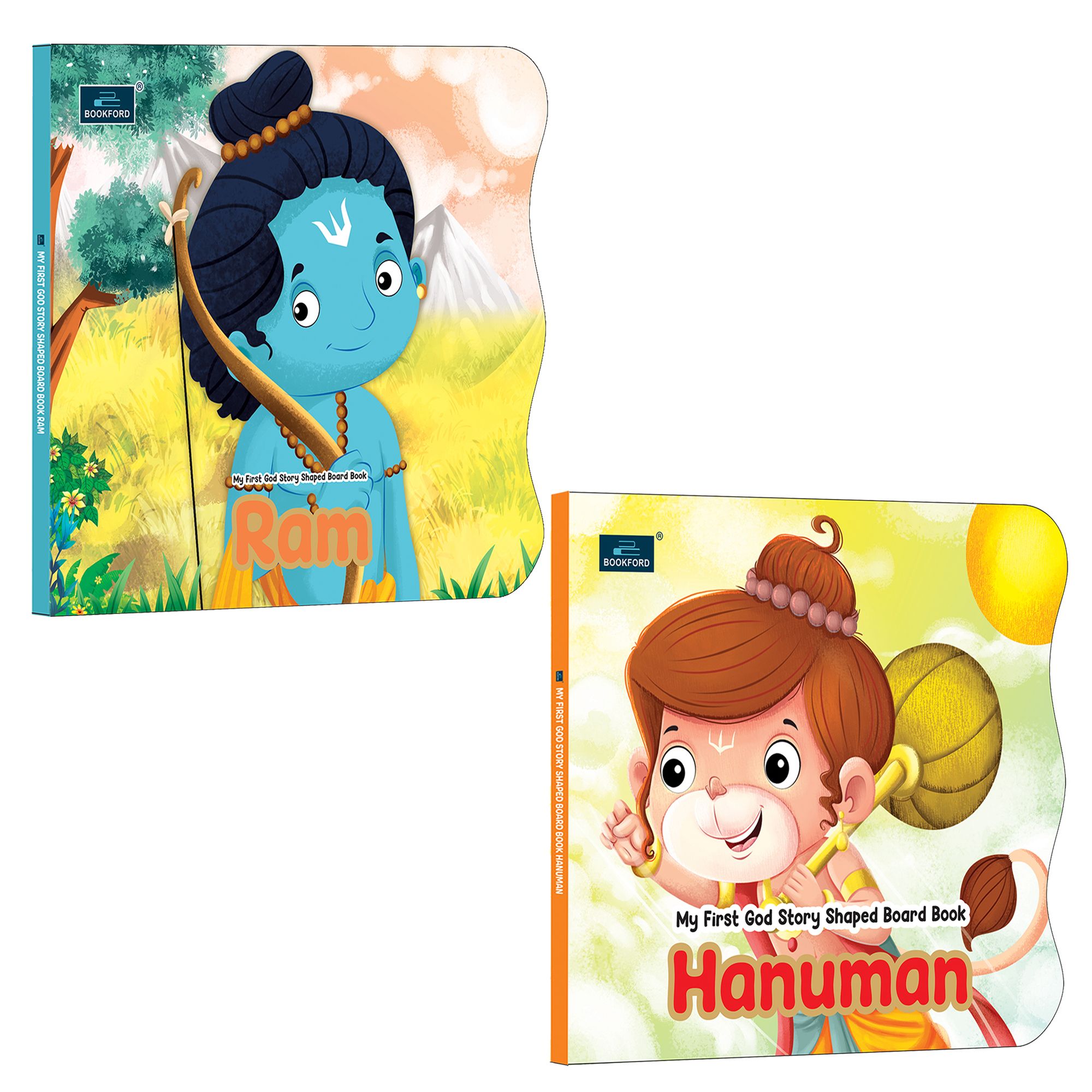 My First Shaped Board Book – Illustrated Ram and Hanuman Mythology Story Book for Kids - Age 2+ Yrs (Indian Gods and Goddesses)