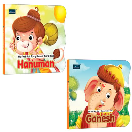 My First Shaped Board Book – Illustrated Ganesha and Hanuman Mythology Story Book for Kids - Age 2+ Yrs (Indian Gods and Goddesses)