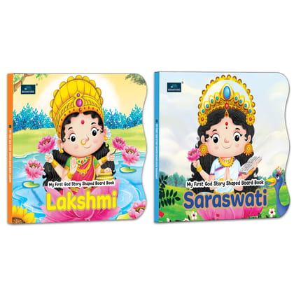 My First Shaped God Board Book – Illustrated Laxmi and Saraswati Hindu Mythology Story Book for Kids - Age 2+ Yrs (Indian Gods and Goddesses)